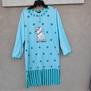 Women’s Vanny Polka Dot Sleep Shirt Gown NWOT